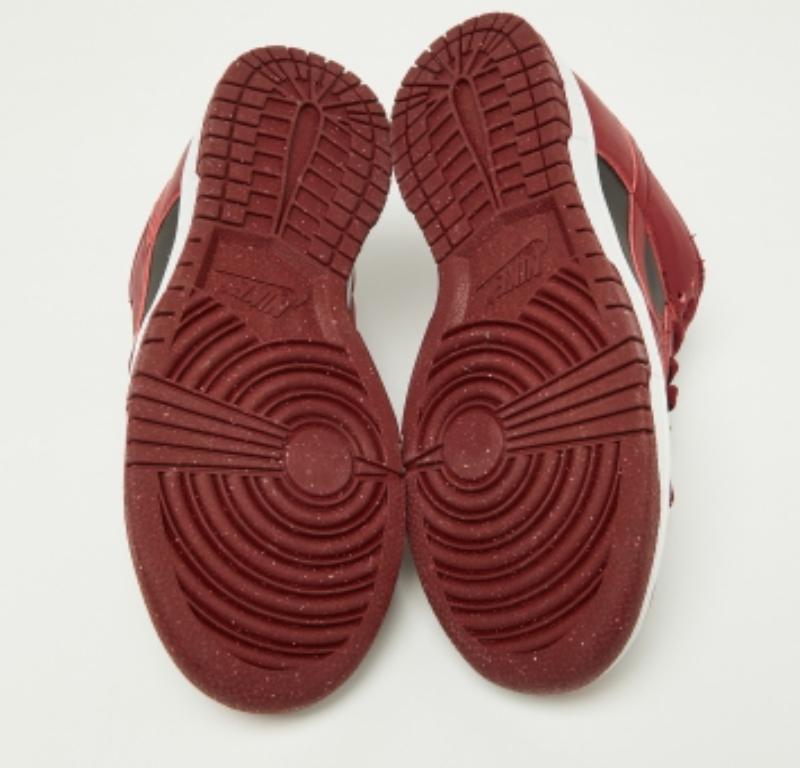 Nike Red/Black Leather Dunk Low Top 