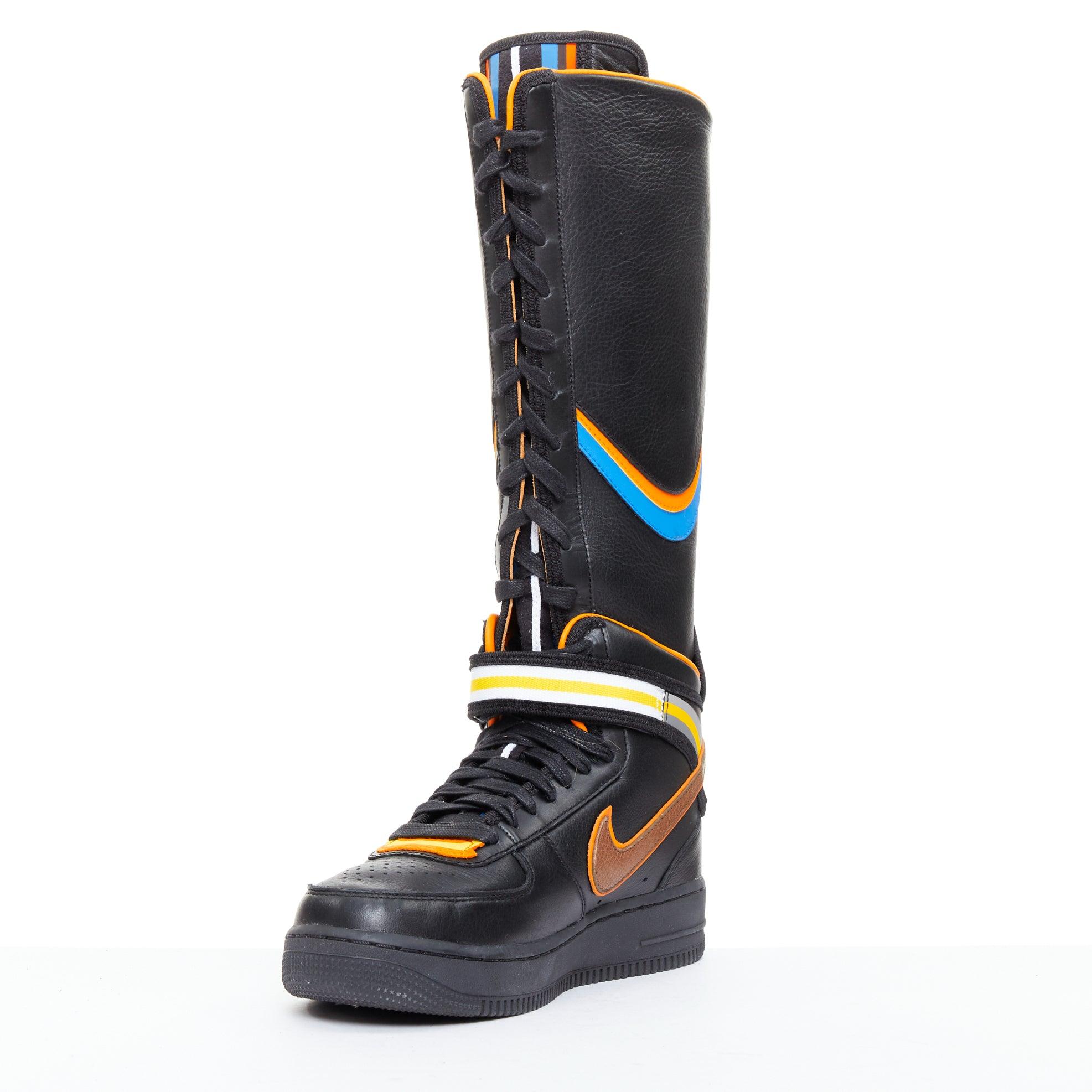 NIKE RT Riccardo Tisci Black Collection Air Force 1 swoosh stivali sneaker EU36 In condizioni buone in vendita a Hong Kong, NT