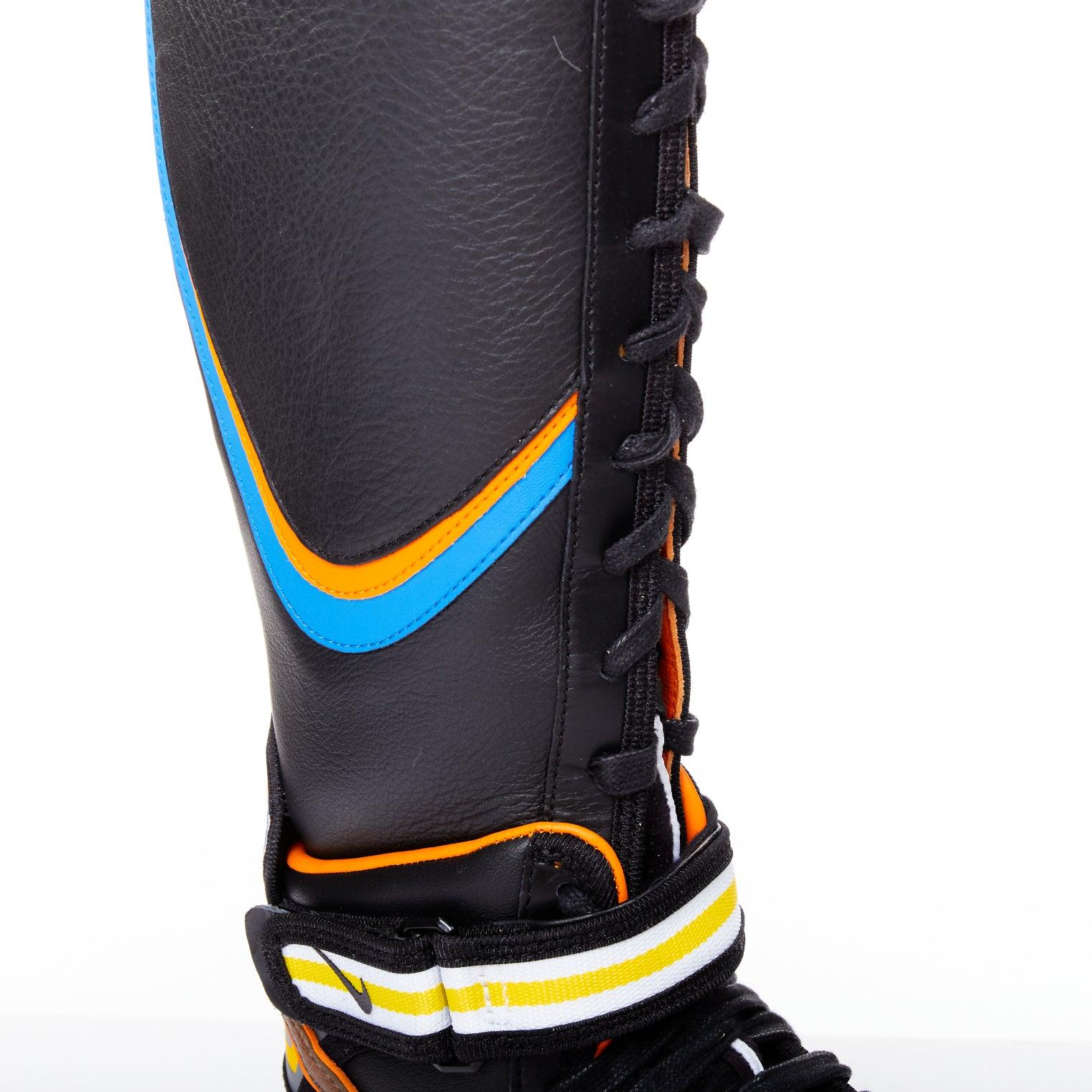 NIKE RT Riccardo Tisci Black Collection Air Force 1 swoosh stivali sneaker EU36 in vendita 3
