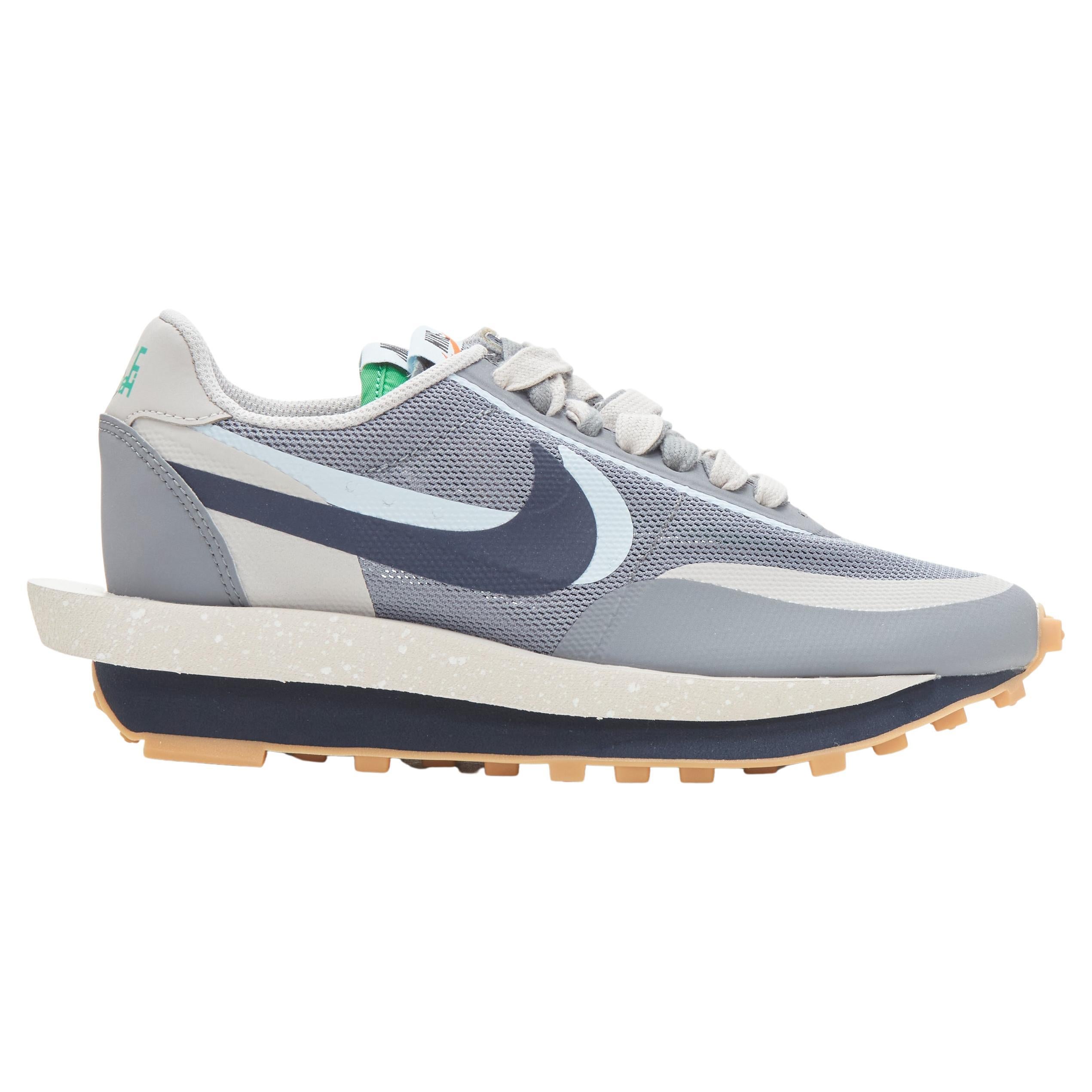NIKE SACAI CLOT LD Waffle DH3114 001 grey navy sneaker US5 EU37.5 For Sale  at 1stDibs | jimmy waffle on origin, dh3114-001, nike 37c white and gold