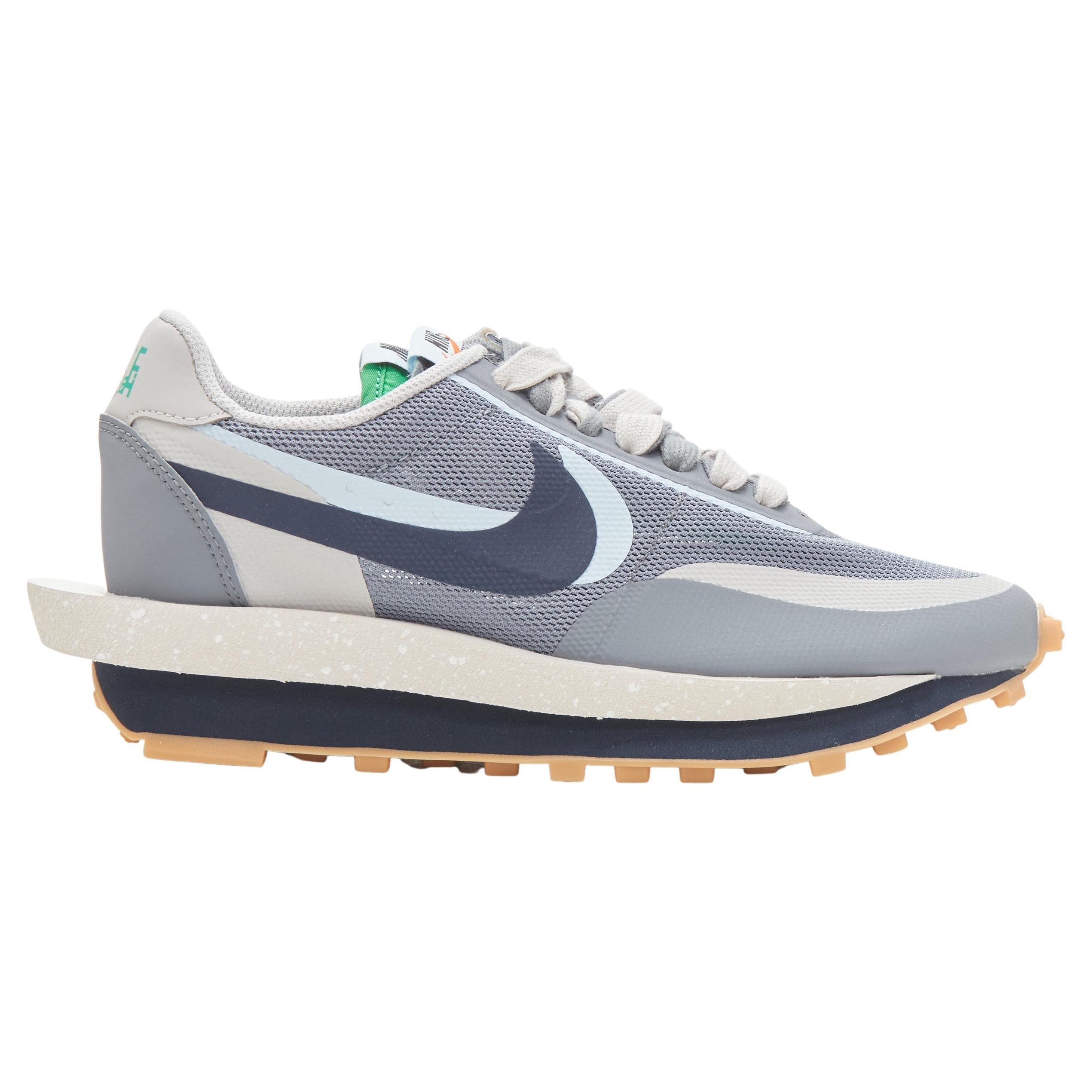 NIKE SACAI CLOT LD Waffle DH3114 001 grey navy sneaker US5 EU37.5 For Sale