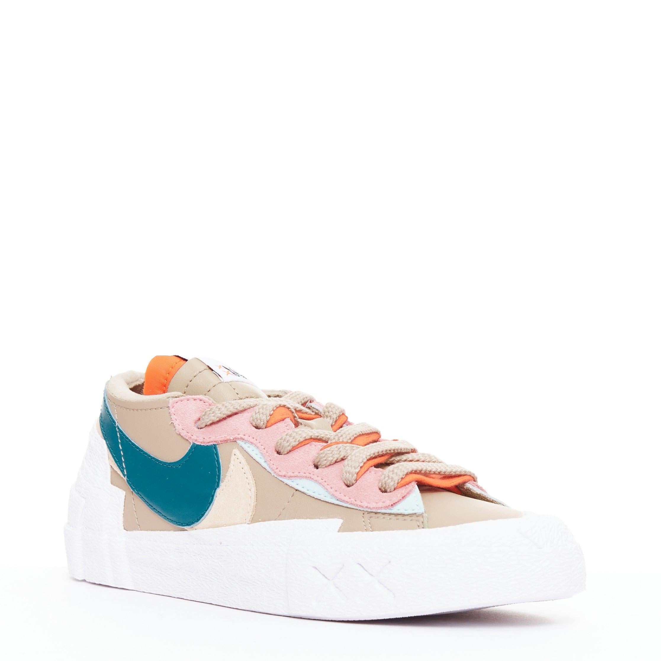 NIKE SACAI KAWS Blazer Low Reed pink green tick patchwork sneakers EU36.5
Référence : LAYU/A00064
Marque : Nike
Modèle : Reed DM7901-200
Collectional : SACAI KAWS Blazer bas
MATERIAL : Cuir, daim
Couleur : Beige, Vert
Motif : Solide
Fermeture :