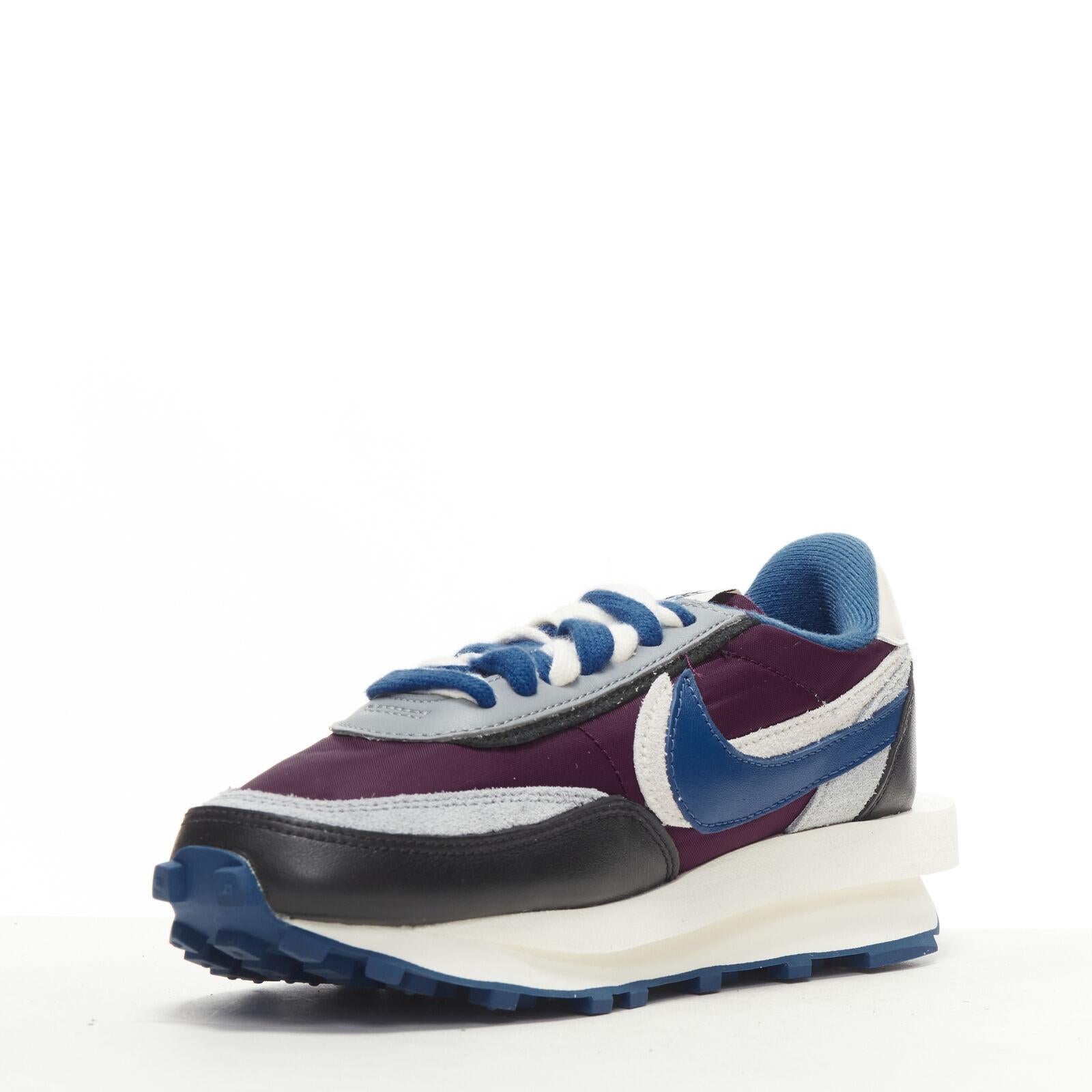 NIKE SACAI UNDERCOVER LD Waffle DJ4877 600 grey purple blue sneaker US5 EU37.5 In Excellent Condition For Sale In Hong Kong, NT