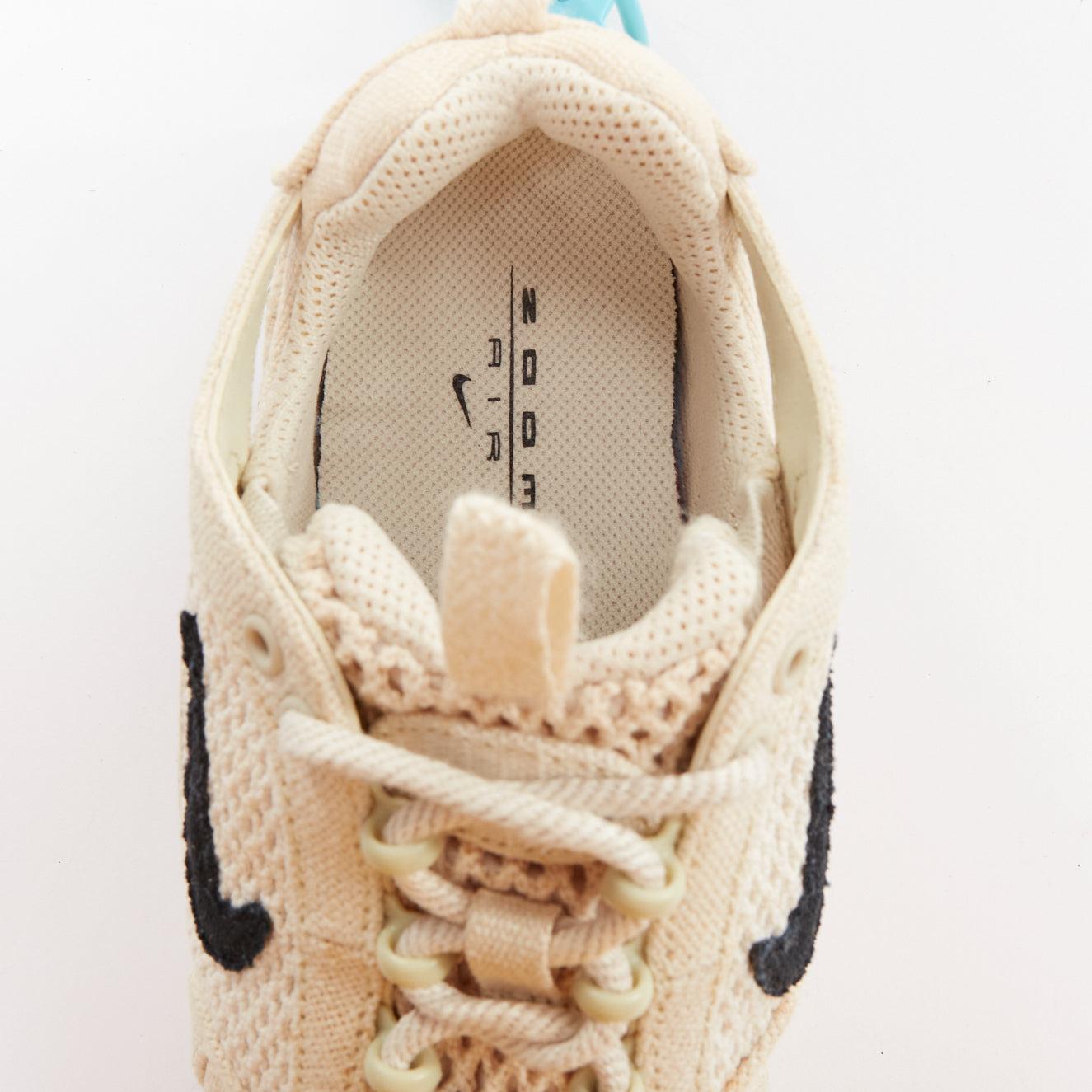 NIKE STUSSY Air Zoom Spiridon Cage 2 Beige fossile noir baskets US4 EU34 en vente 3
