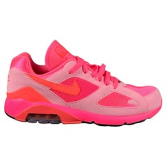 NIKE x COMME des GARCONS Air Max 180 Size 9.5 Pink Neon Mixed Materials Sneakers