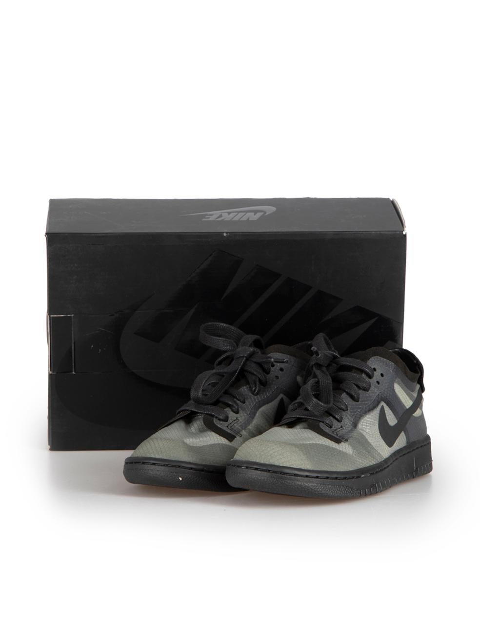 Nike x Comme des Garcons Black Transparent Dunk Low Logo Trainers Size US 8.5 For Sale 2