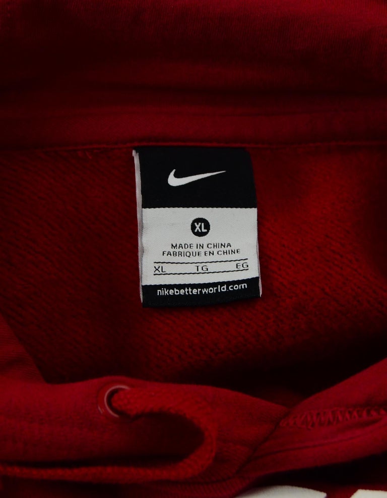 Nike x Kendrick Lamar Men's Red DAMN Hooded Sweatshirt Sz XL For Sale ...