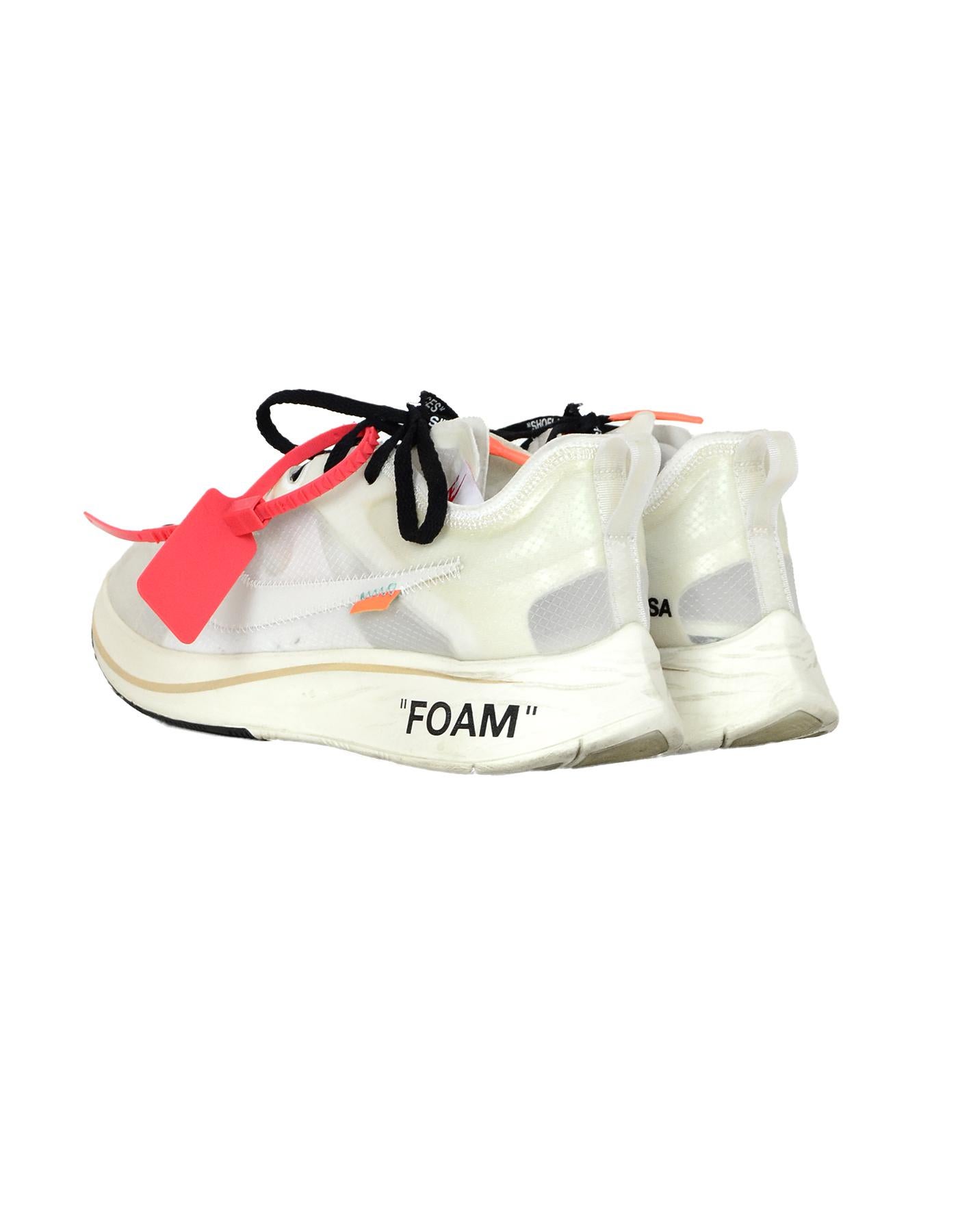 Nike x Off-White Men's Muslin 2017 Zoom Fly Promo/Sample Sneakers Sz 10 In Excellent Condition In New York, NY