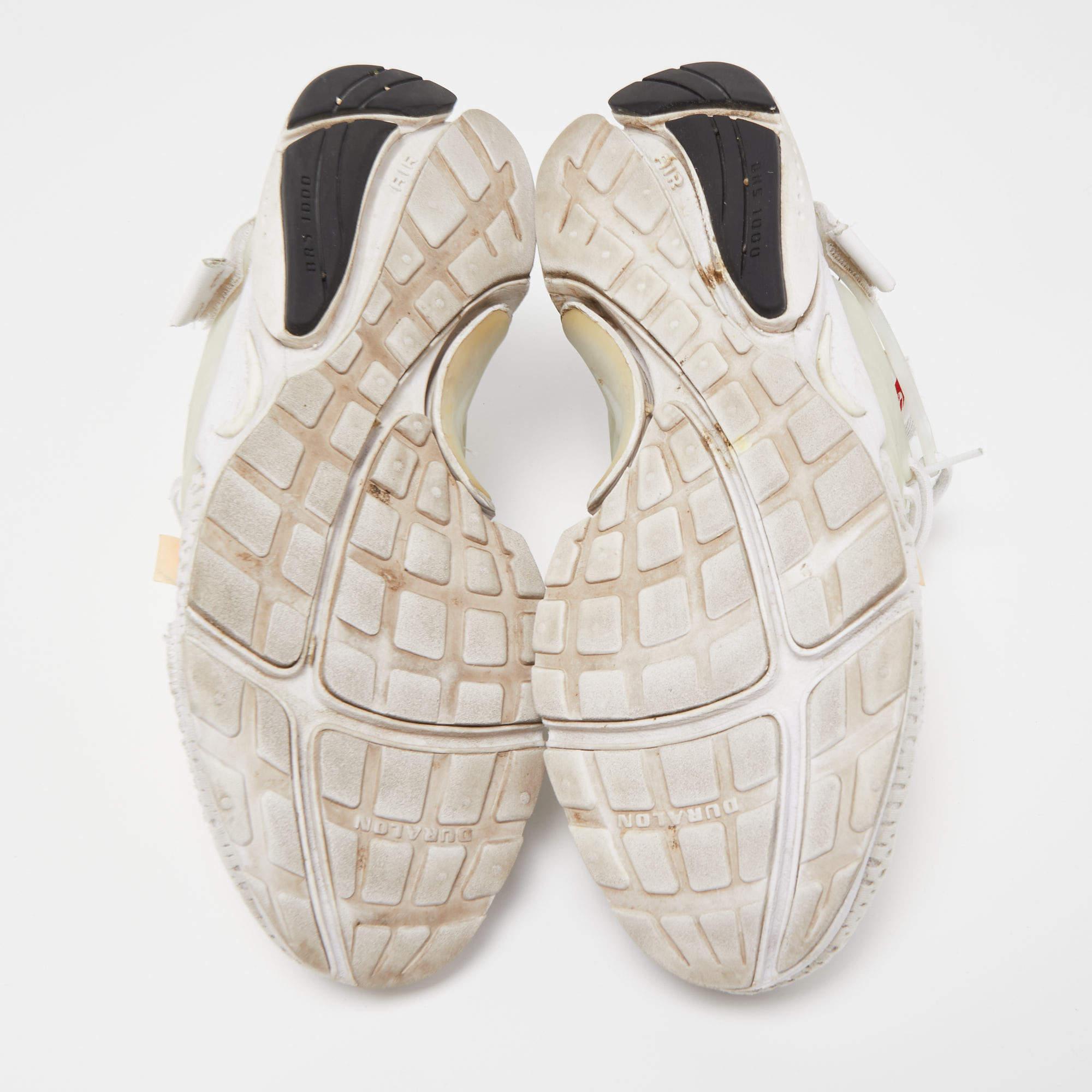Nike x Off White White Fabric Air Presto Low Trainers Sneakers Size 42.5 In Good Condition For Sale In Dubai, Al Qouz 2