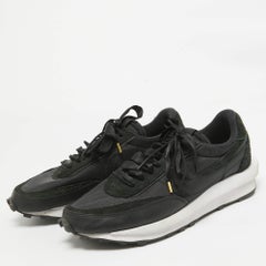 Nike x Sacai Black/Grey Suede and Nylon LD Waffle Sneakers Size 46