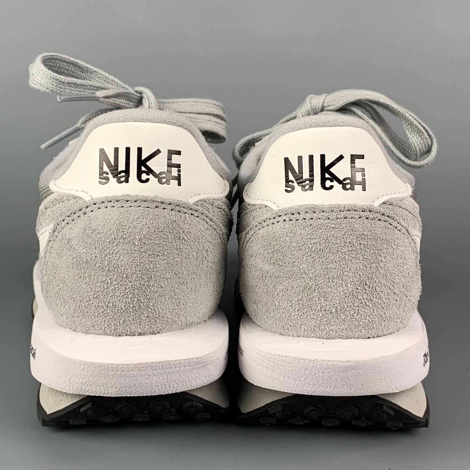 NIKE x SACAI FRAGMENT Size 7 Grey White Mesh Platform LD WAFFLE Sneakers  For Sale at 1stDibs