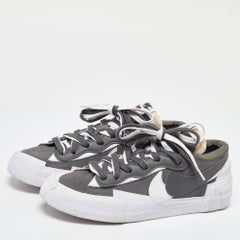 Nike x Sacai Grey Suede Blazer Low Iron Grey Sneakers Size 40