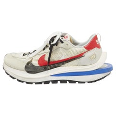 Nike x Sacai Mehrfarbige Vaporwaffle Sesame Blue Void Turnschuhe aus Leder Vaporwaffle Größe 46