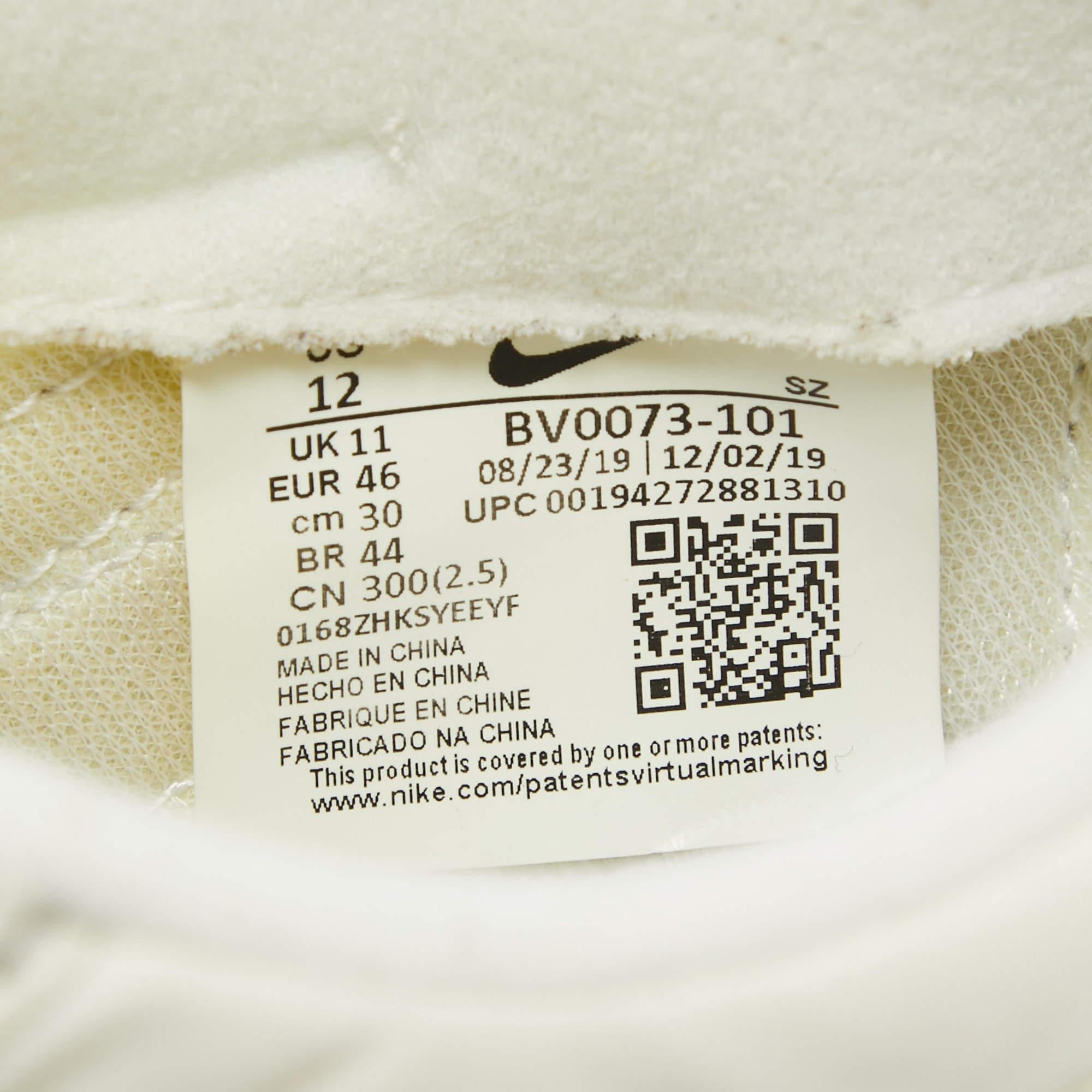 Nike x Sacai White/Grey Suede and Nylon LD Waffle Sneakers Size 46 3