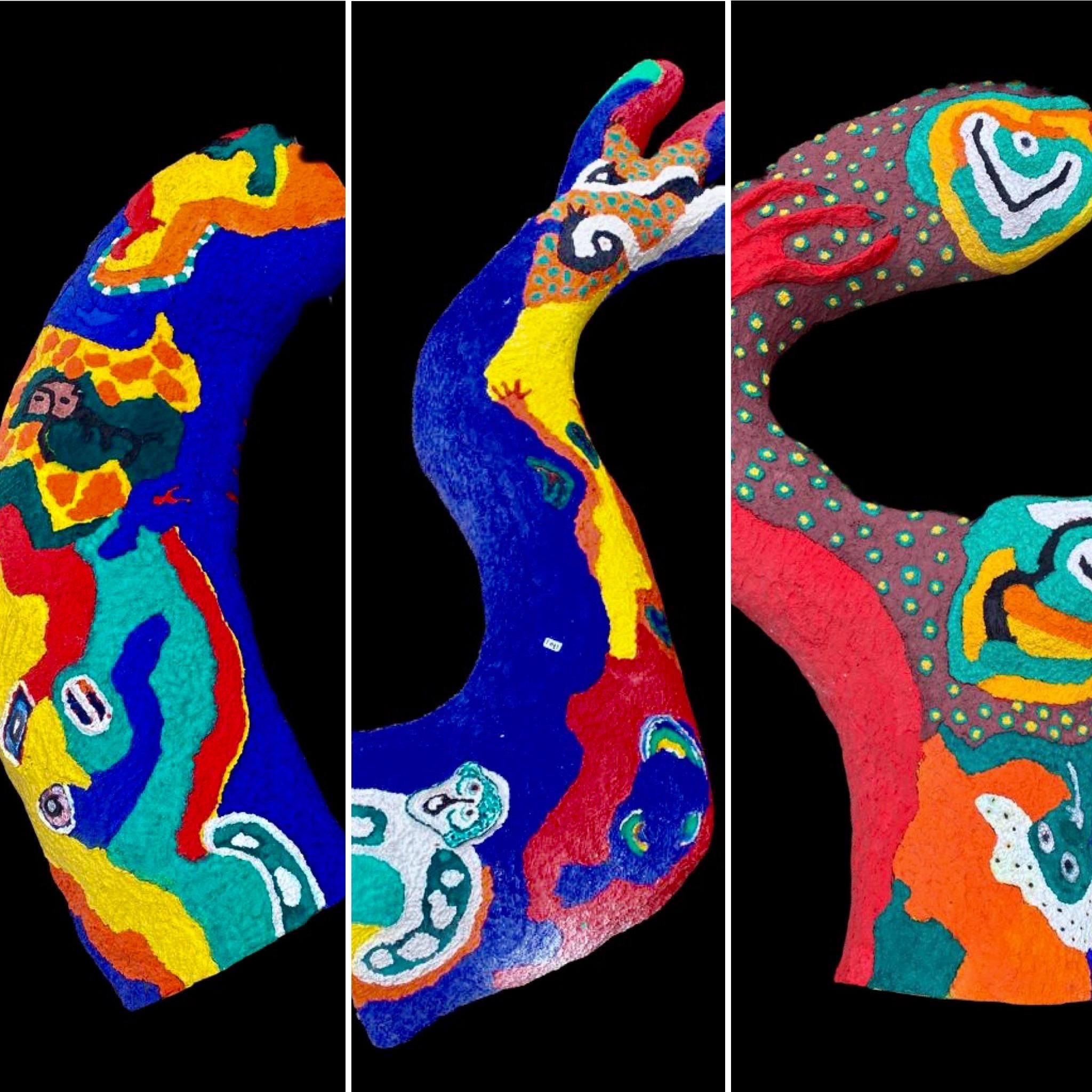 Niki de Saint Phalle: Wandskulptur „Schlangen“ von Y. Tropea, Modell, einzigartig! 90er Jahre im Zustand „Gut“ im Angebot in DÉNIA, ES
