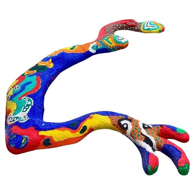 Niki de Saint Phalle by Y. Tropea Wall "Snake" Sculpture Model Unique ! 90s For Sale