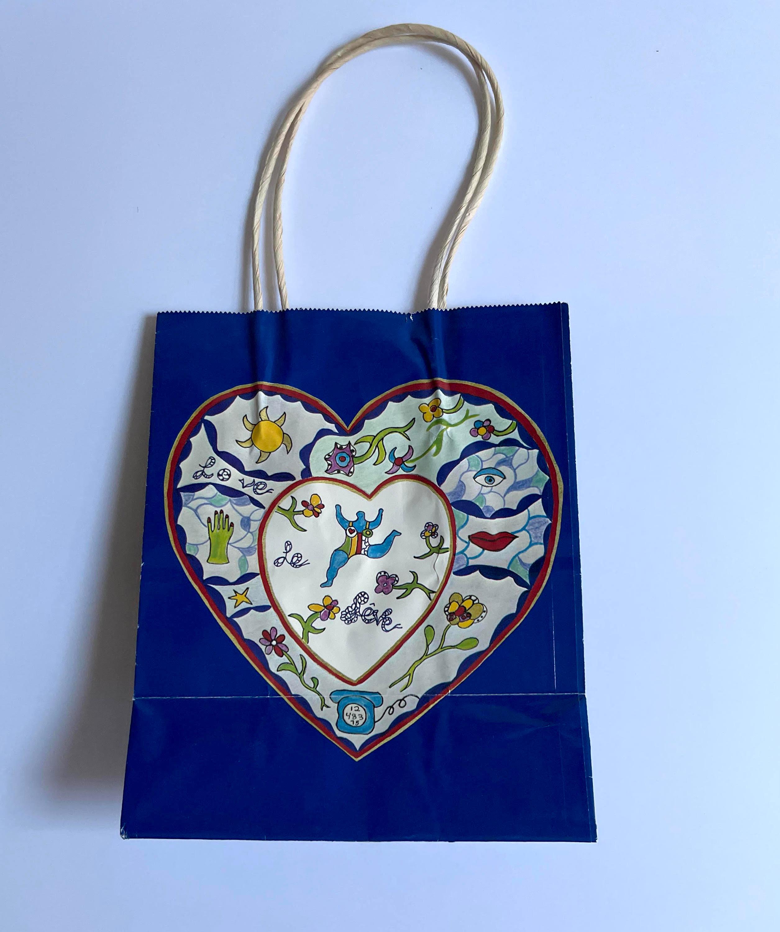 Niki de St Phalle Bespoke LOVE Shopping Bag - Modern Print by Niki de Saint Phalle
