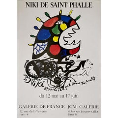 1983 original exhibition poster "Niki stabilisée par Jean Tinguely"