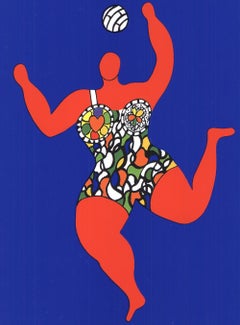 Volleyball Offset Print, Pop Art Style, 2005, Unframed, Excellent