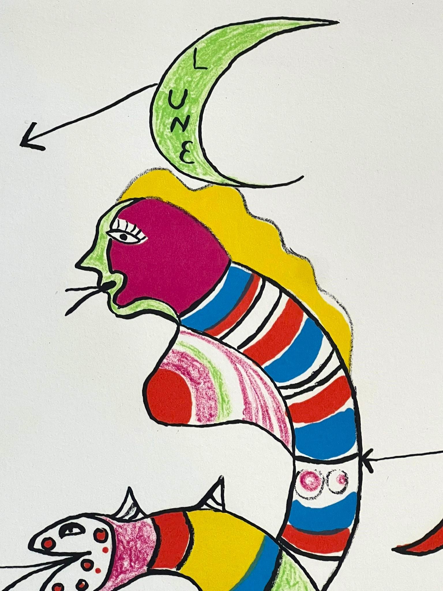 El sueño de una joven - Abstract Print Blanco de Niki de Saint Phalle