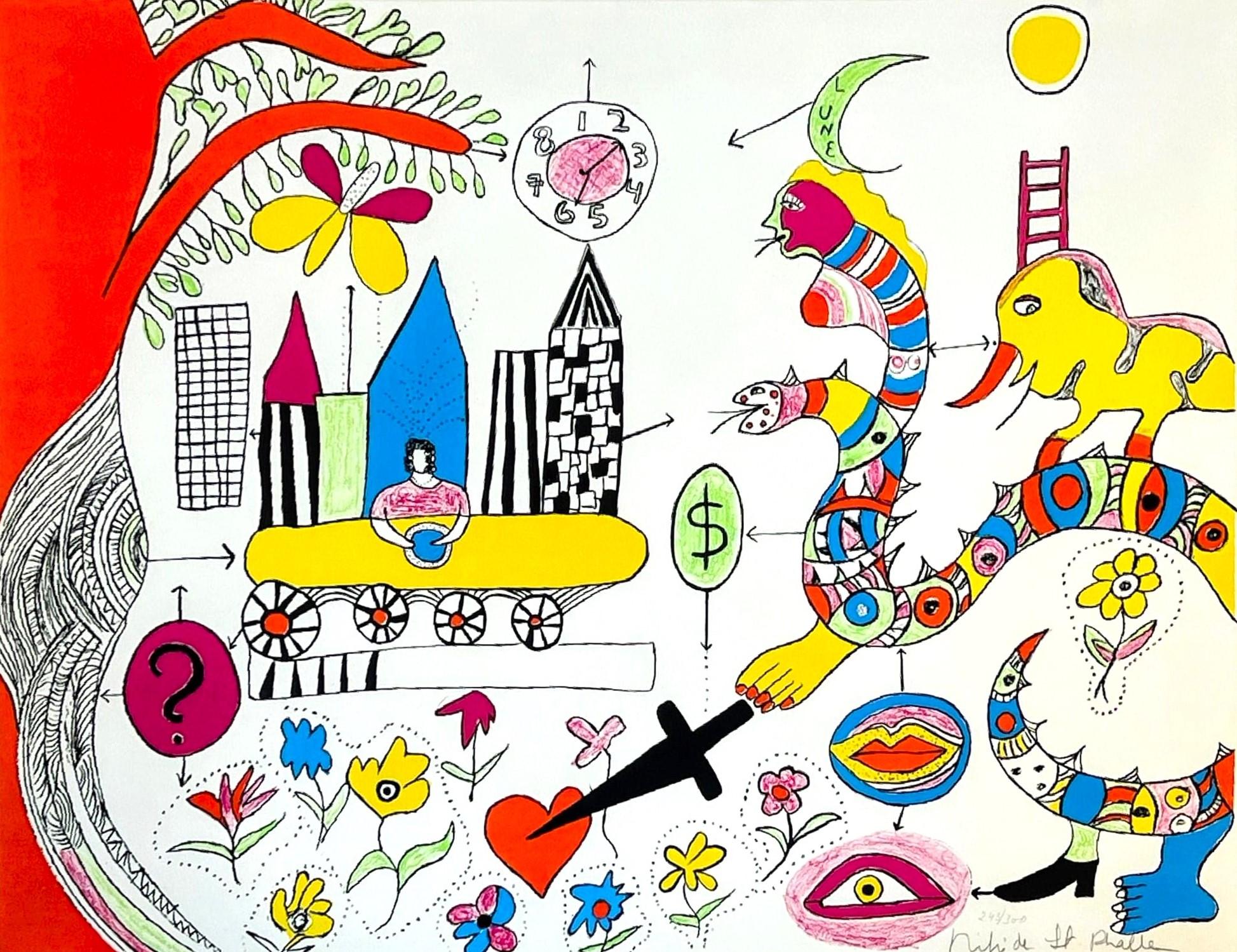 Abstract Print de Niki de Saint Phalle - El sueño de una joven
