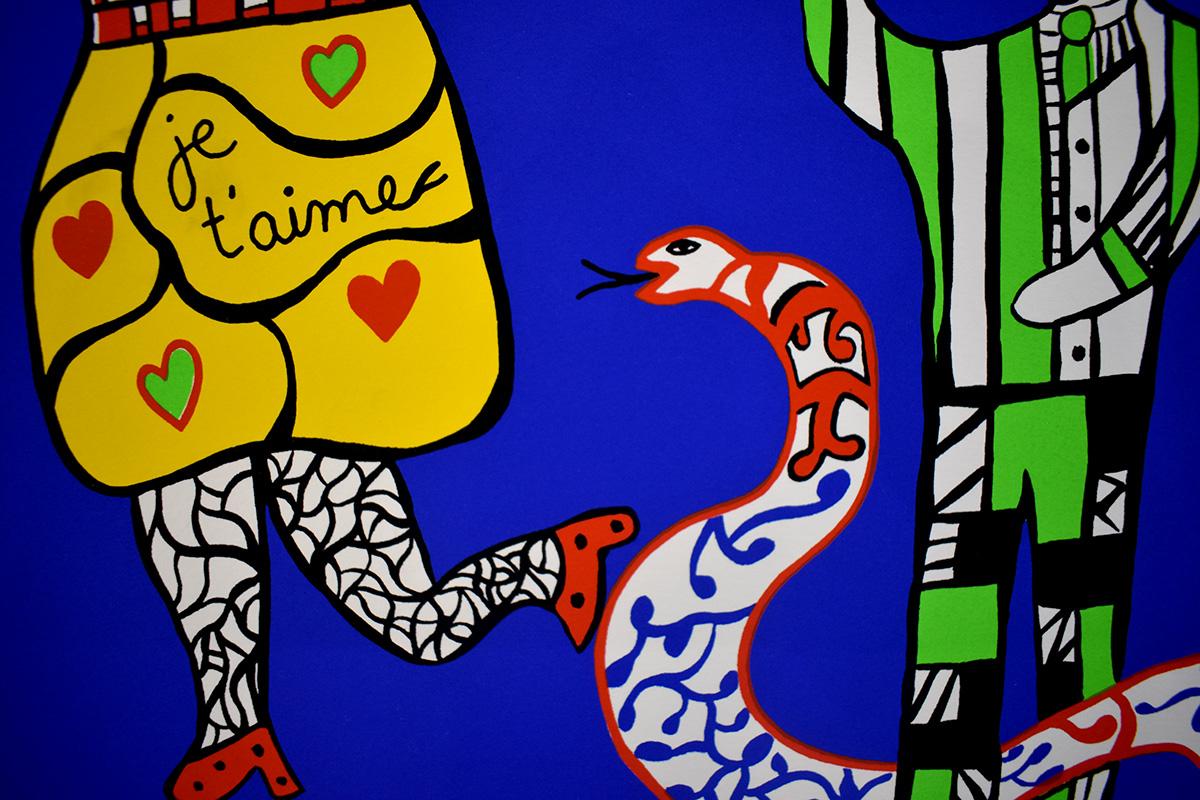 Esta litografía en colores está firmada a mano por la artista a lápiz 
