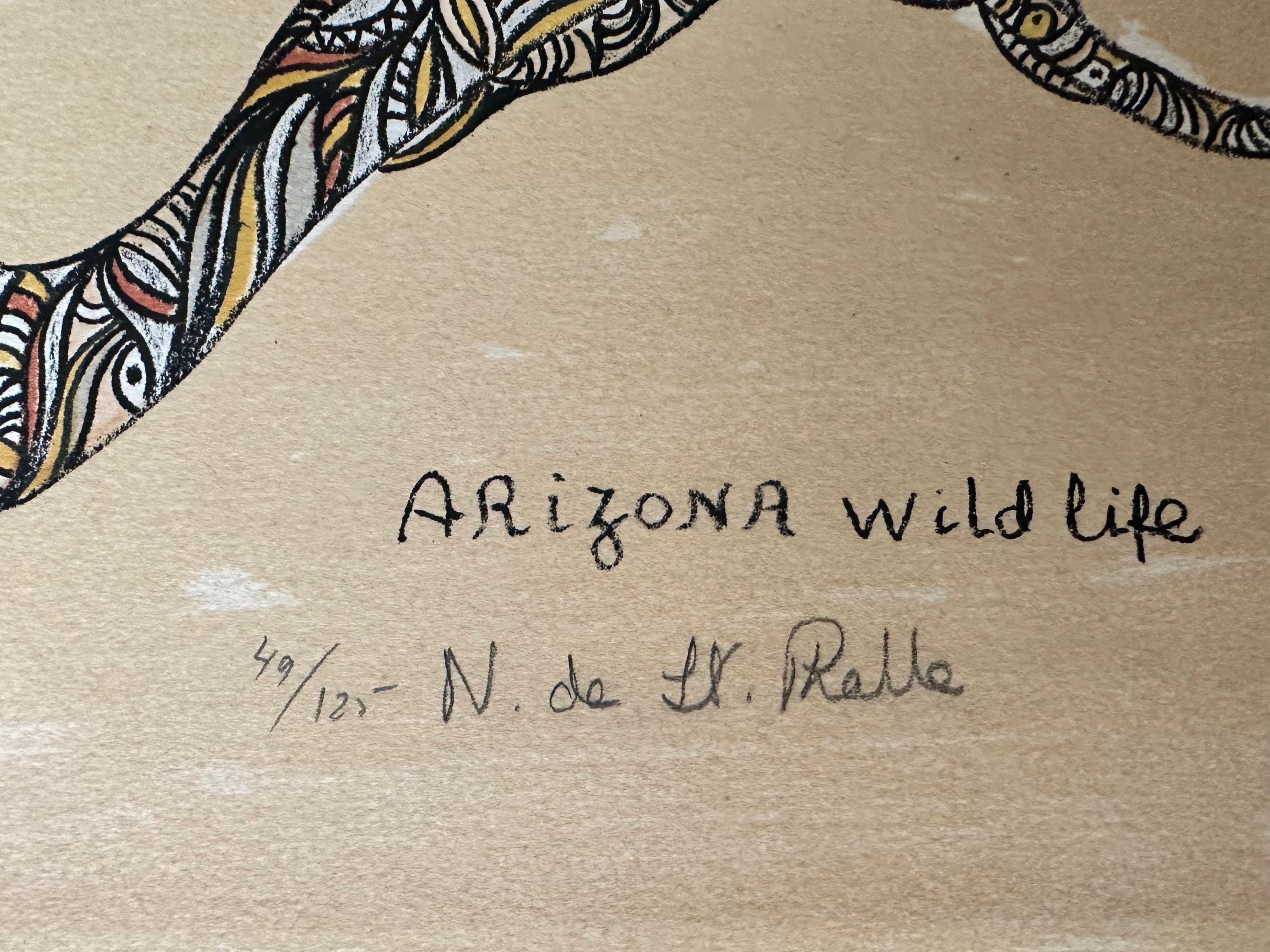 Soñar bajo un cactus y la fauna de Arizona  (Juego de 2) en venta 1