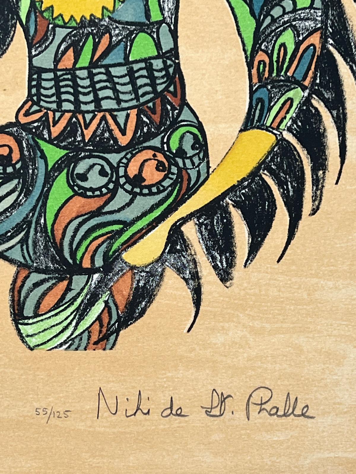 I dreamt I was in Arizona - Beige Abstract Print by Niki de Saint Phalle
