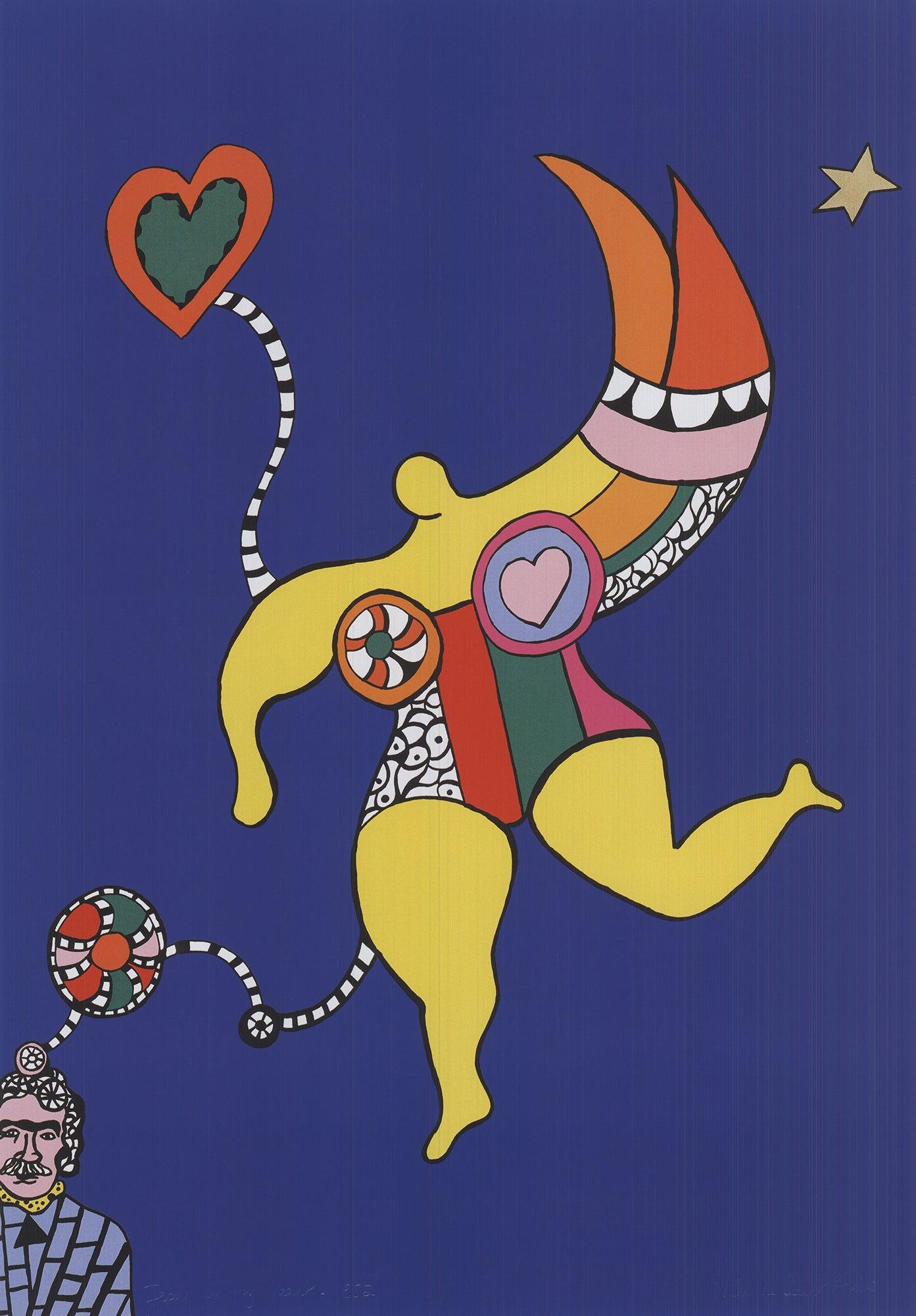Jean en mi corazón - Portrait Print Púrpura de Niki de Saint Phalle
