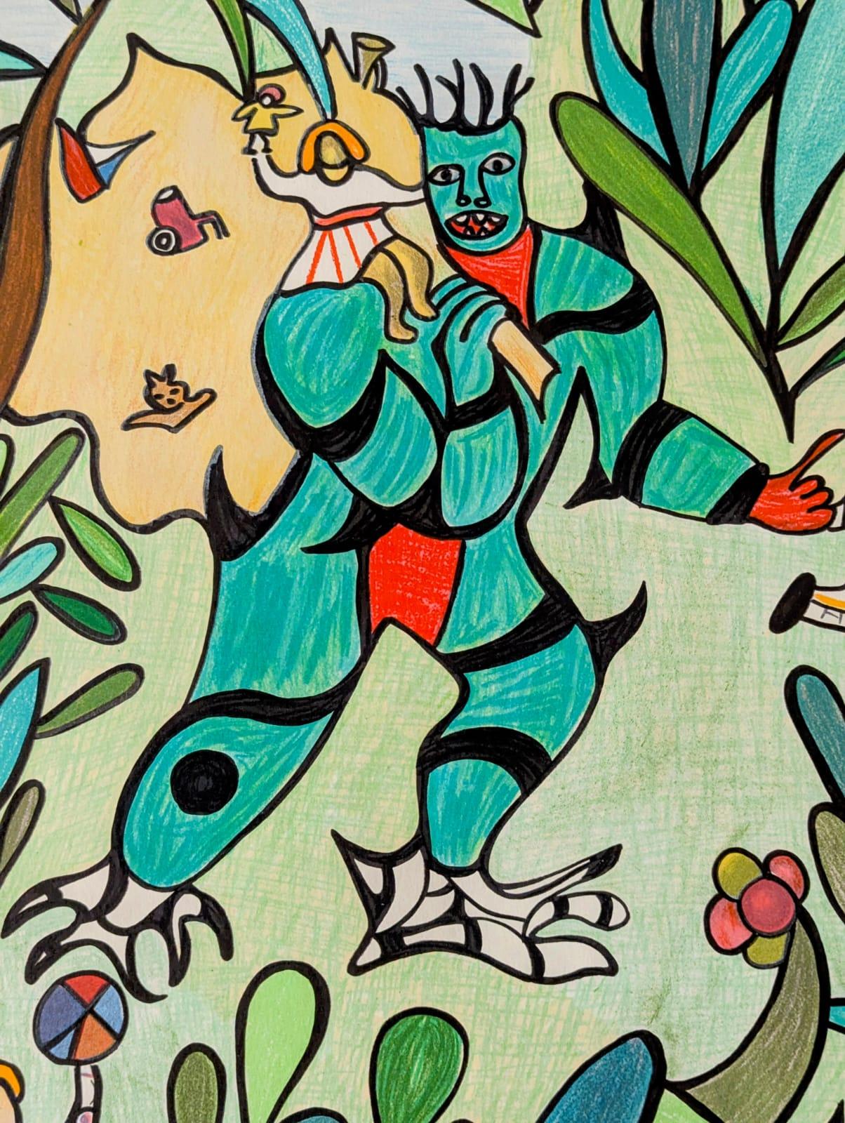 Jungle I - Beige Abstract Print by Niki de Saint Phalle