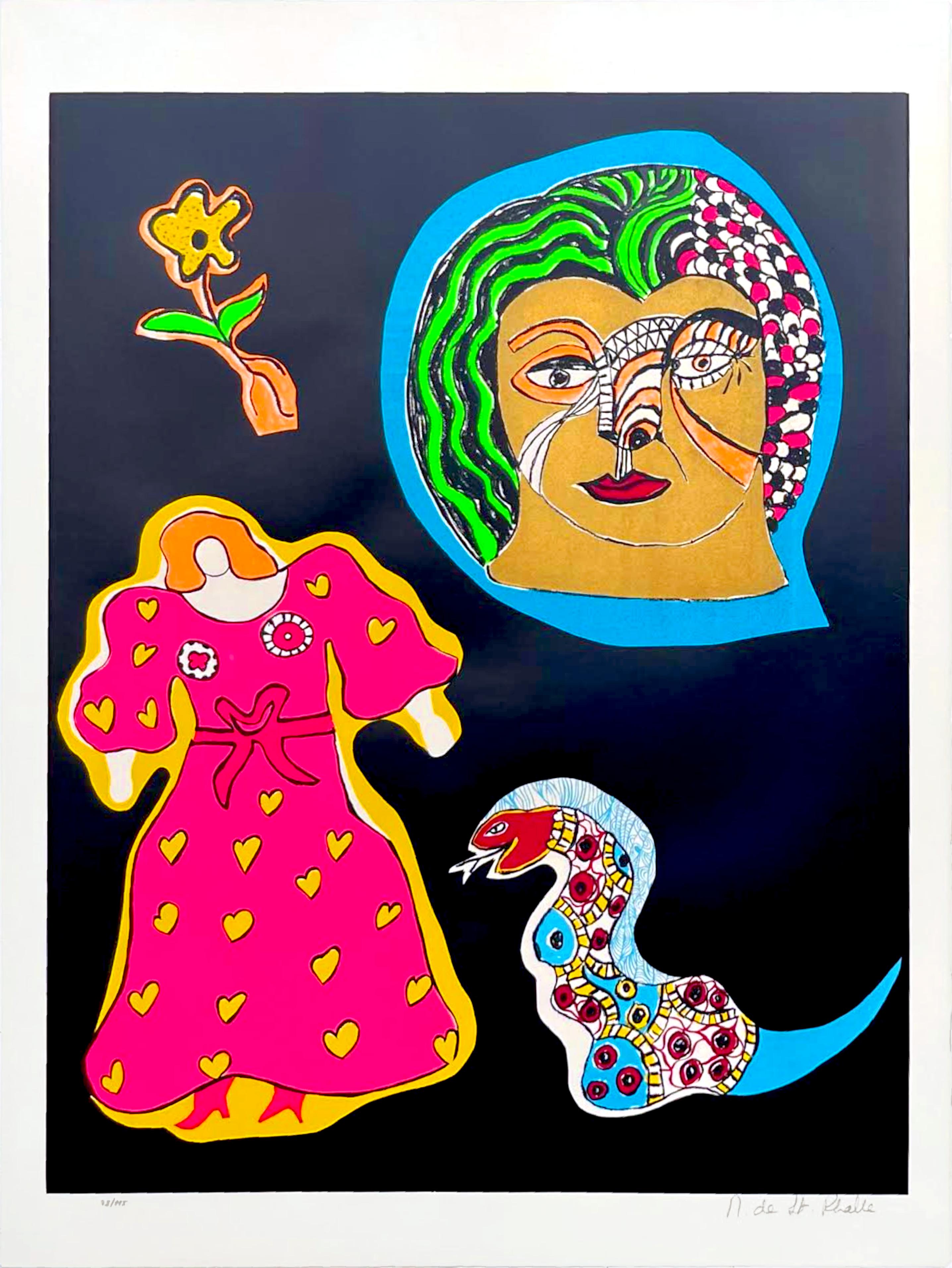 Abstract Print Niki de Saint Phalle - La Robe Rouge (Ulm-Chenivesse 48)