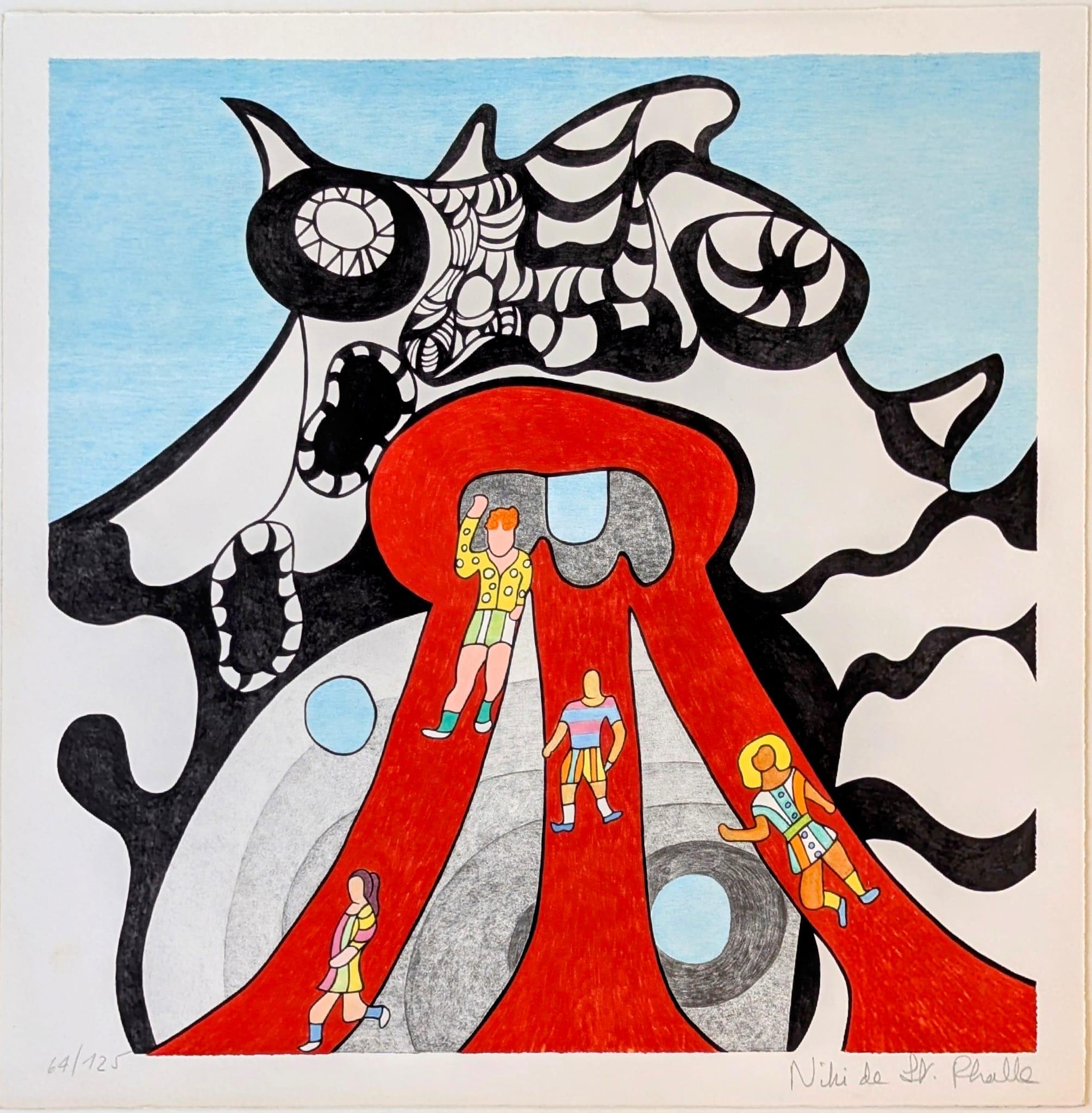 Abstract Print Niki de Saint Phalle - Le Golem - Jérusalem