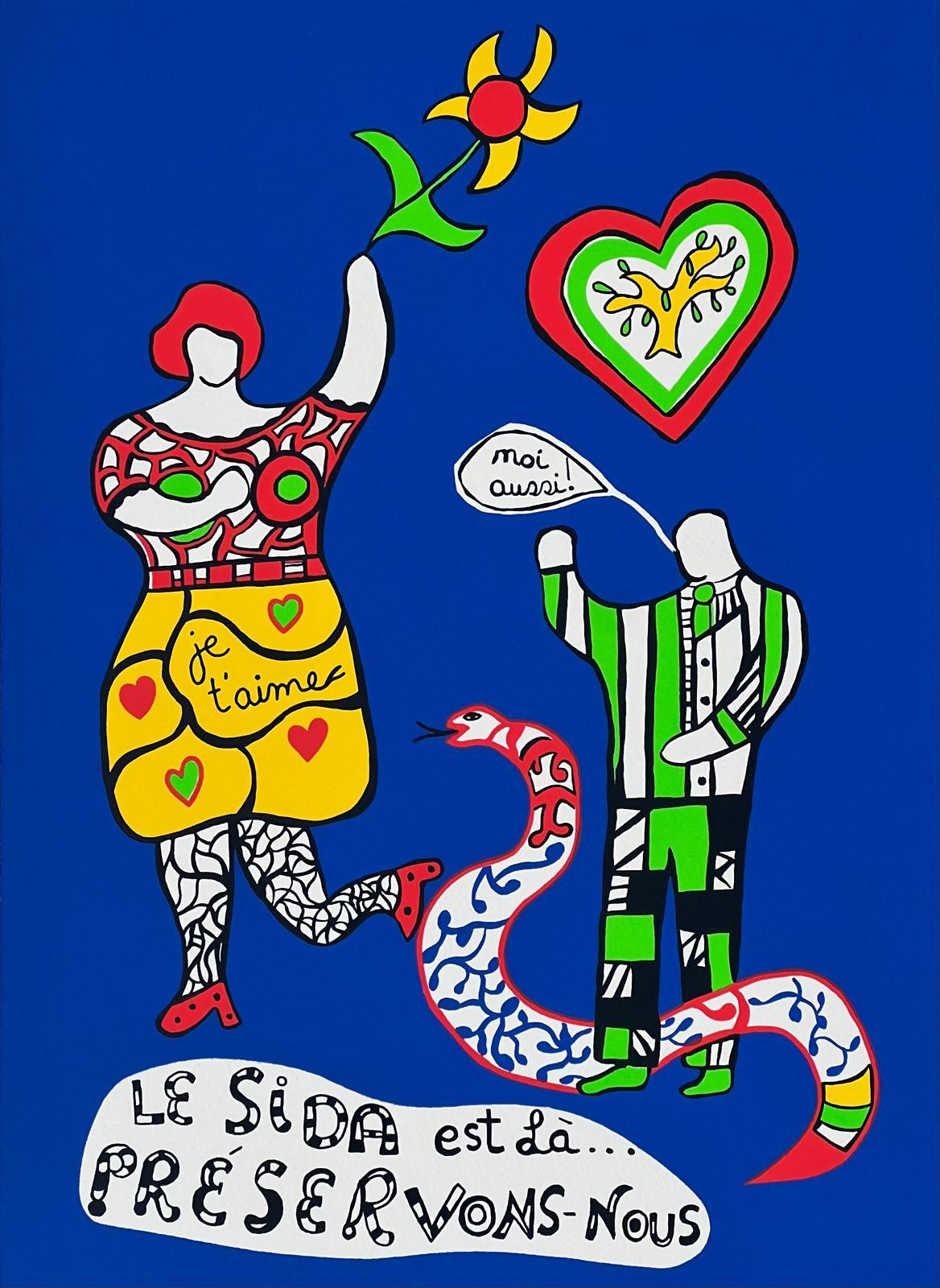 Le Sida est là... préservons-nous - Print Abstracto de Niki de Saint Phalle