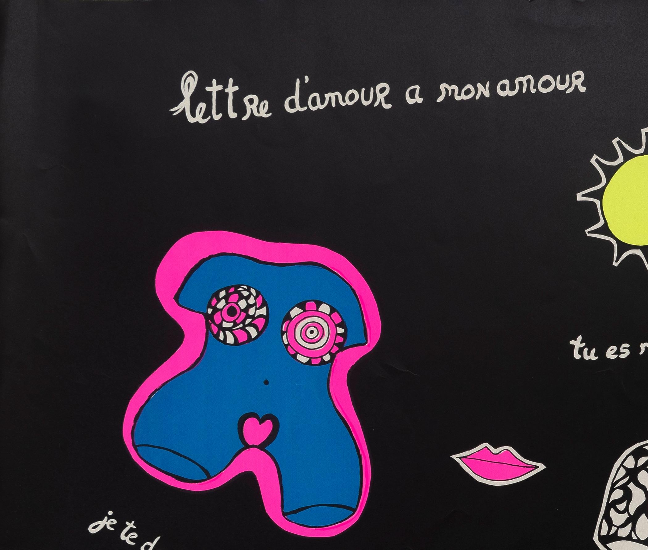 Lettre d'amour a mon amour - Print di Niki de Saint Phalle