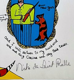 Niki de Saint Phalle, My Love We Wont, Rare whimsical 1960s silkscreen Signed/N