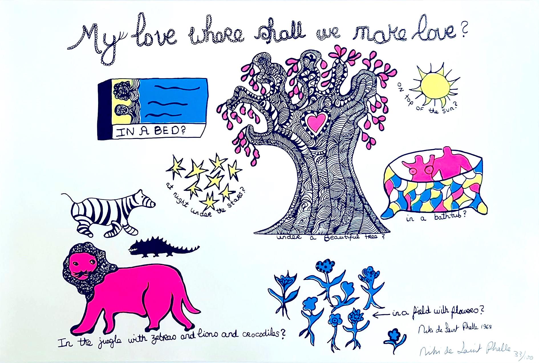 Amor mío, ¿dónde haremos el amor? - Print de Niki de Saint Phalle