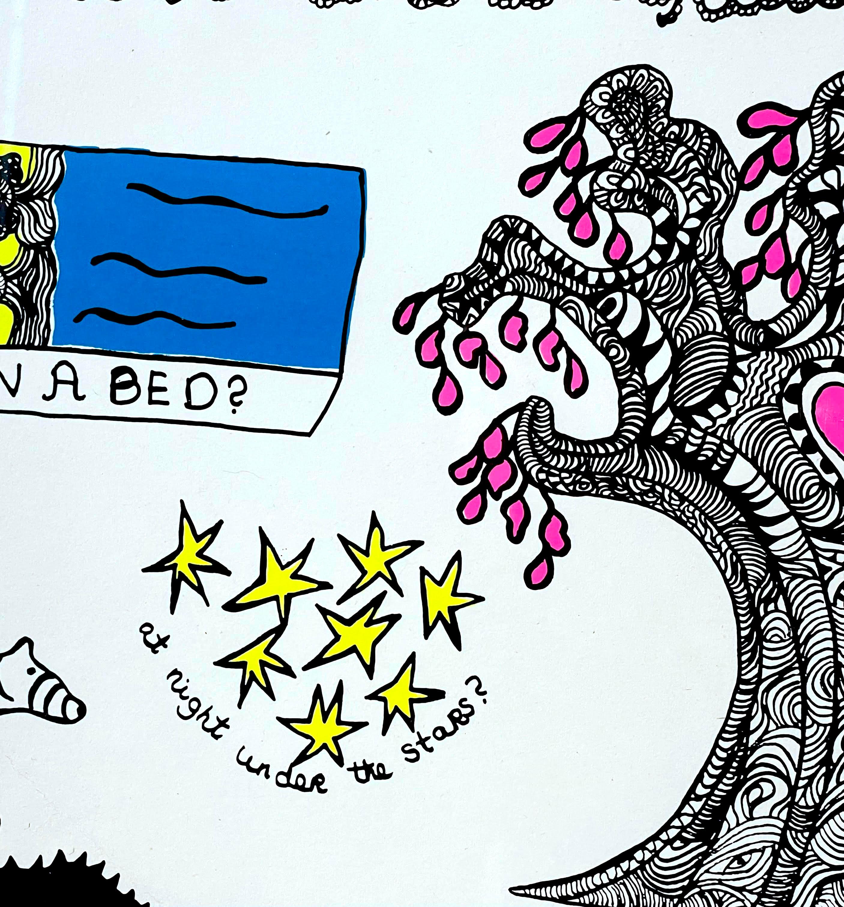 Niki de Saint Phalle
Mi amor ¿dónde haremos el amor?, 1968
Serigrafía de nueve colores sobre papel blanco tejido
Fechada en 1968 y firmada a lápiz por el artista en la parte inferior derecha del anverso
Serigrafía en nueve colores, firmada a mano y