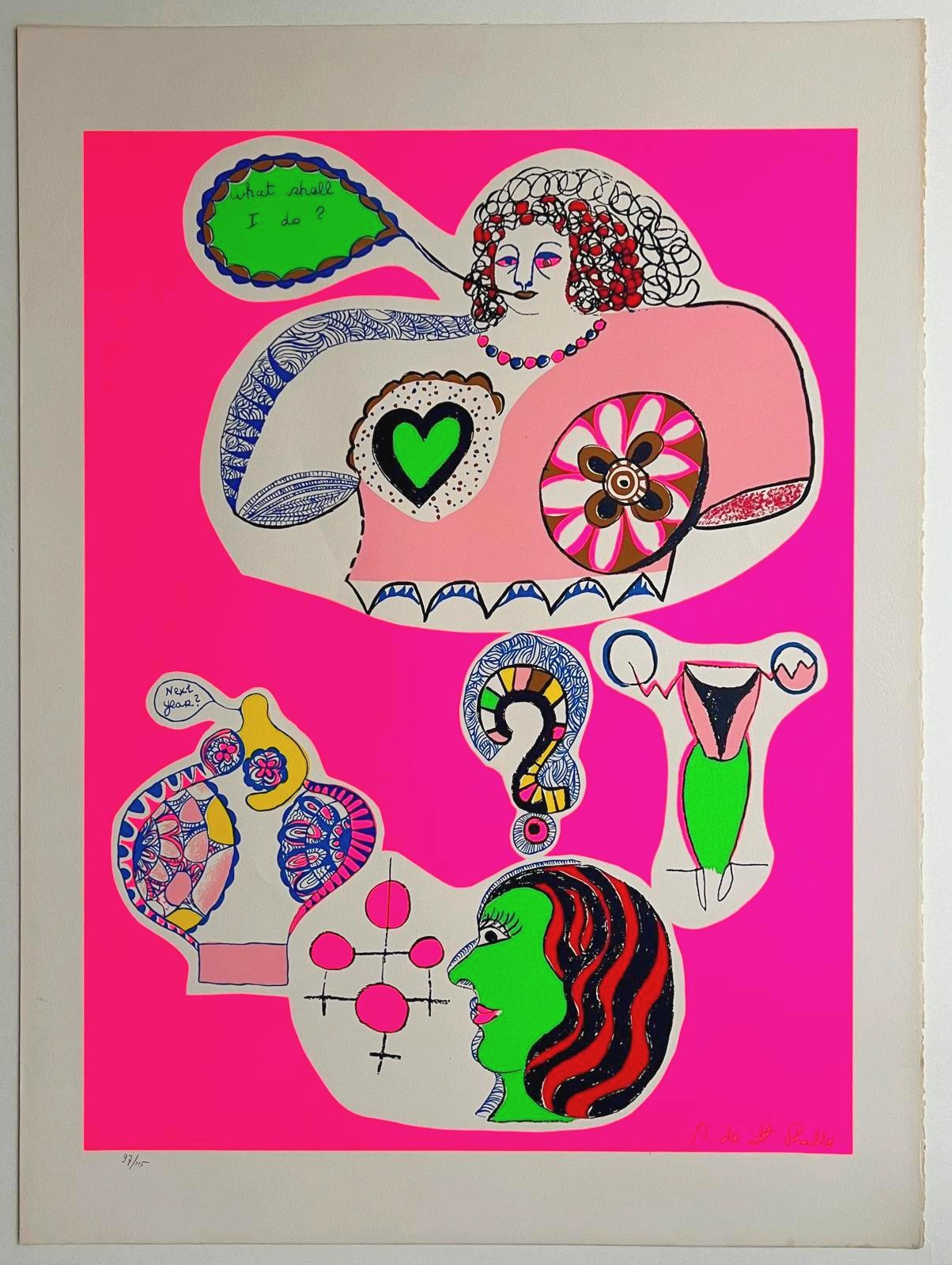 Nana Power (Planche xVIi) : What shall I do ? - Print by Niki de Saint Phalle