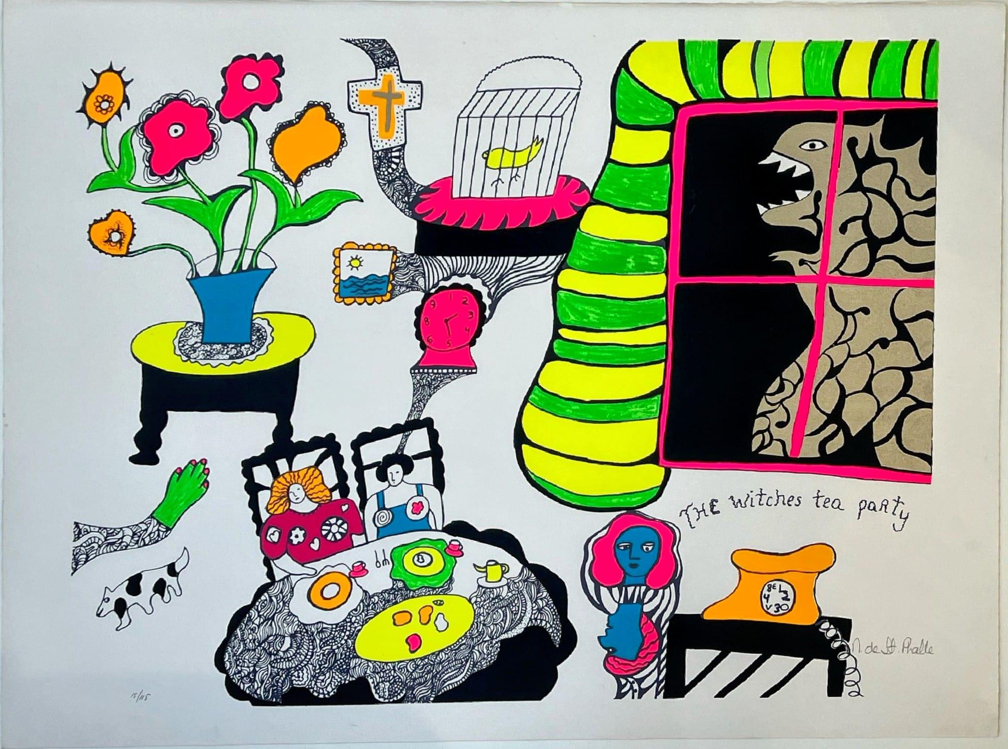 Nana Power : La hora del té (planche XIV) - Print de Niki de Saint Phalle