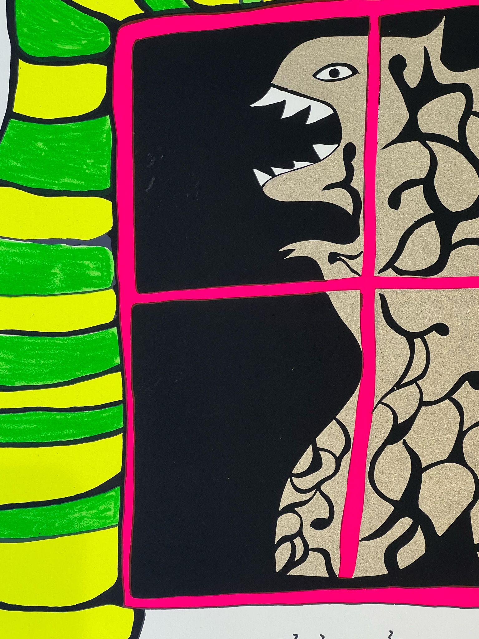 Nana Power : La hora del té (planche XIV) - Abstract Print Beige de Niki de Saint Phalle