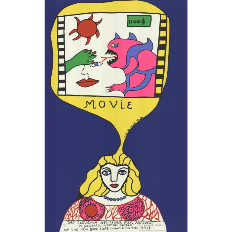 Niki de Saint Phalle 'Undécimo Festival de Cine de Nueva York' 1973- Serigrafía- Firmado en venta 2