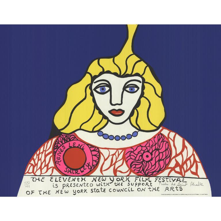 Niki de Saint Phalle 'Undécimo Festival de Cine de Nueva York' 1973- Serigrafía- Firmado en venta 4