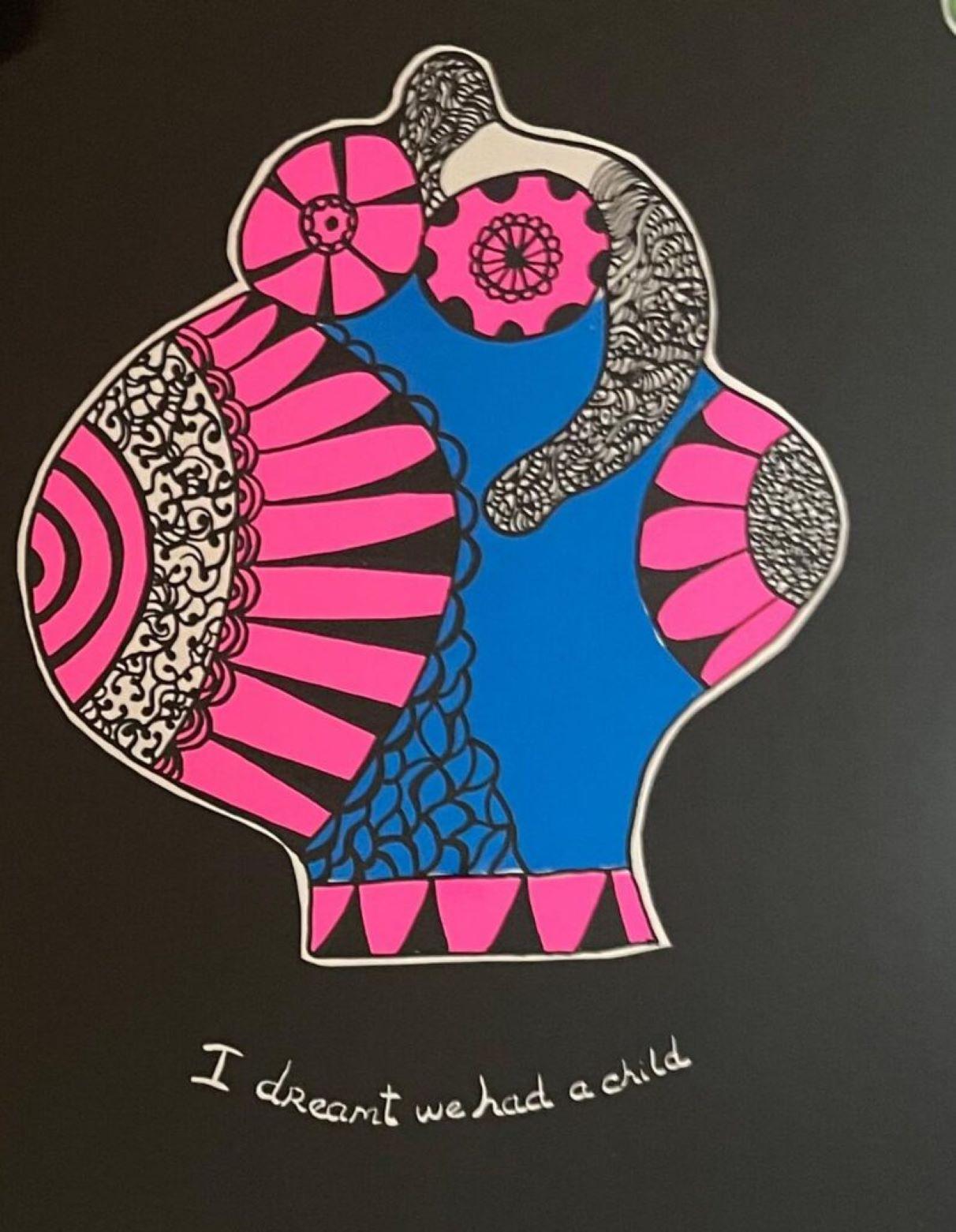 Niki de Saint Phalle, Anoche tuve un sueño, Rara serigrafía firmada/enmarcada en venta 4