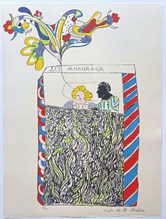 Niki de Saint Phalle, Les Amoureux (Gli amanti), litografia a colori firmata 112/300