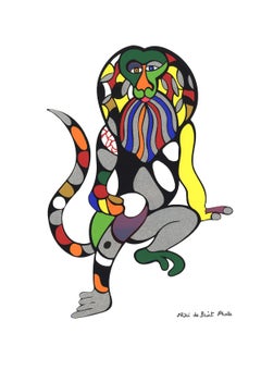 Niki de Saint Phalle-Singe-Lion (Monkey-Lion)-11.75" x 8.25"-Serigraph-Modernism