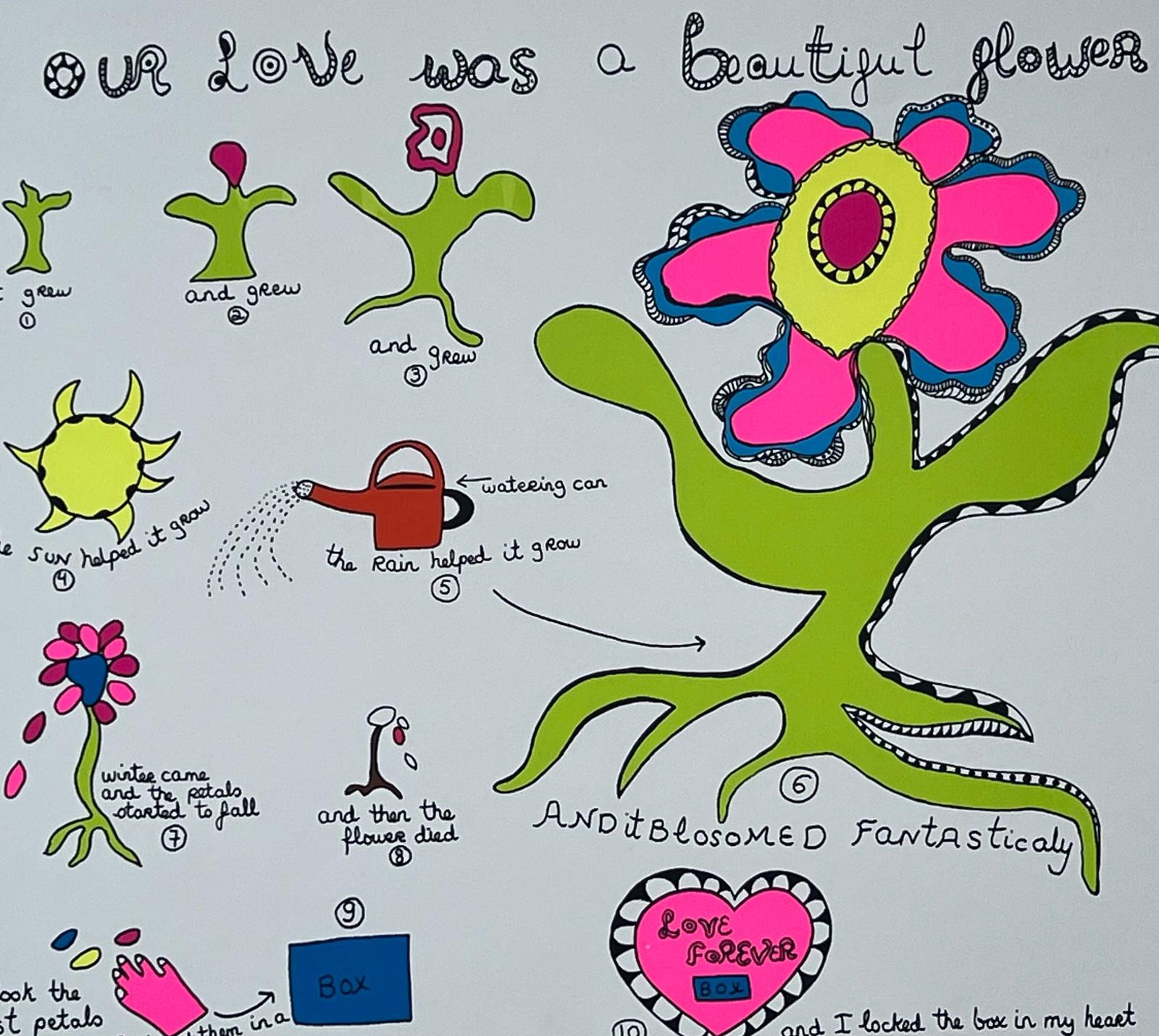 Notre amour était une belle fleur - Abstrait Print par Niki de Saint Phalle
