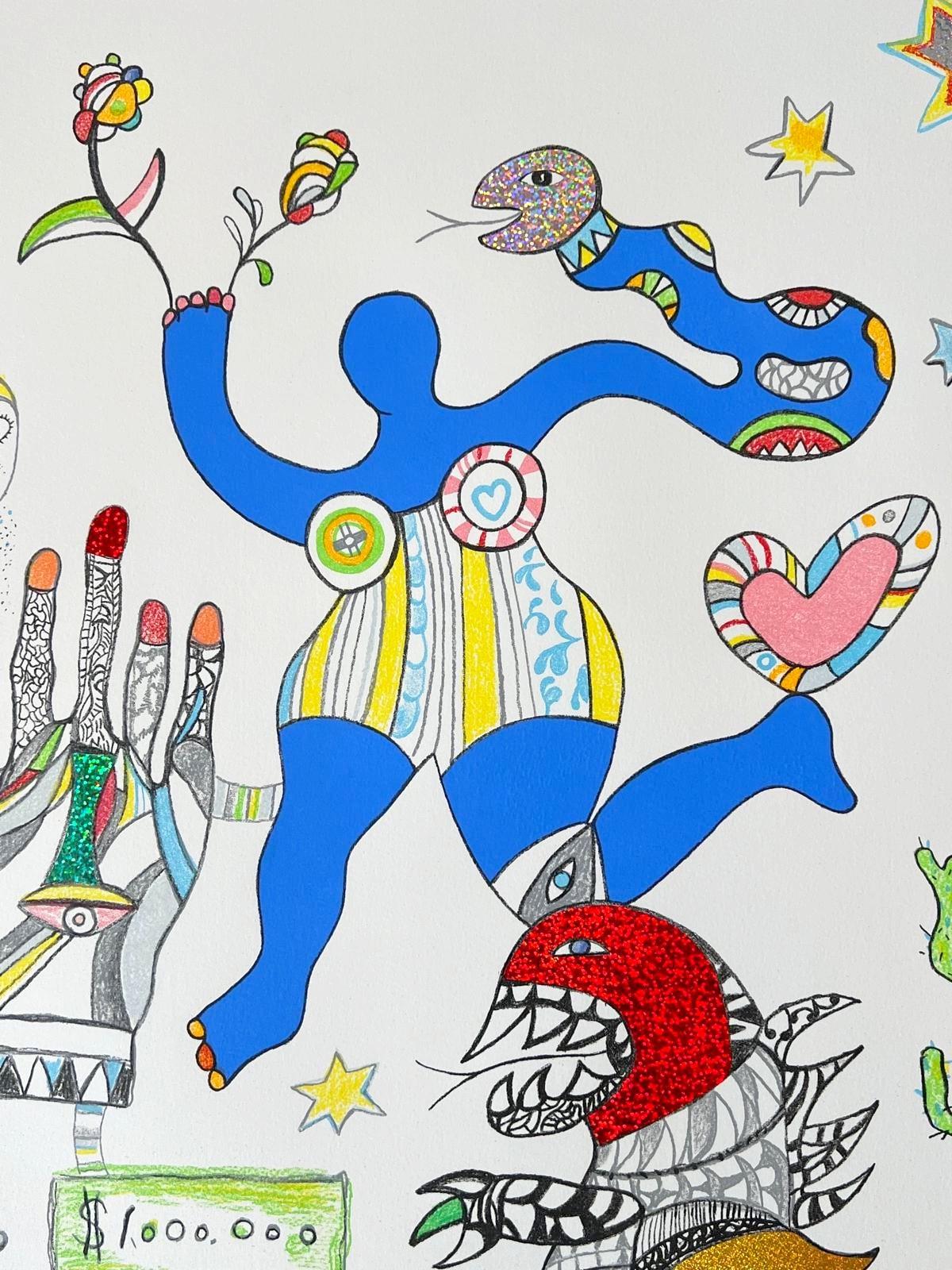 Martini rose - Gris Abstract Print par Niki de Saint Phalle