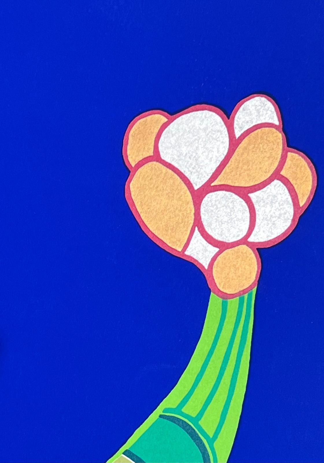 The bird in love - Blue Abstract Print by Niki de Saint Phalle