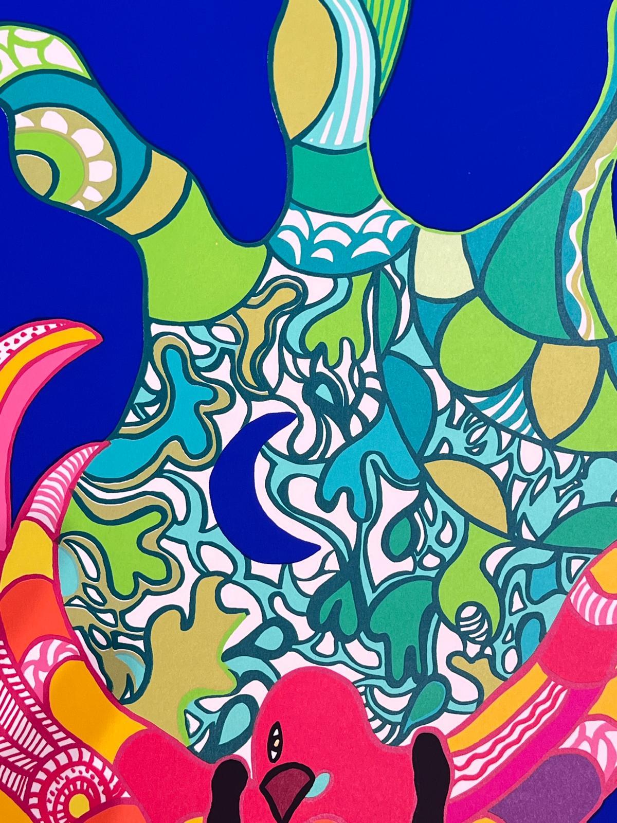 

Silkscreen, 1994
Edition : 150 ex.
64.50 cm. x 50.00 cm.  25.39 in. x 19.69 in. (paper)
64.50 cm. x 50.00 cm.  25.39 in. x 19.69 in. (image)

Handsigned by the artist in pencil
Certificate of authenticity

Dedicated “To Ebi with love from