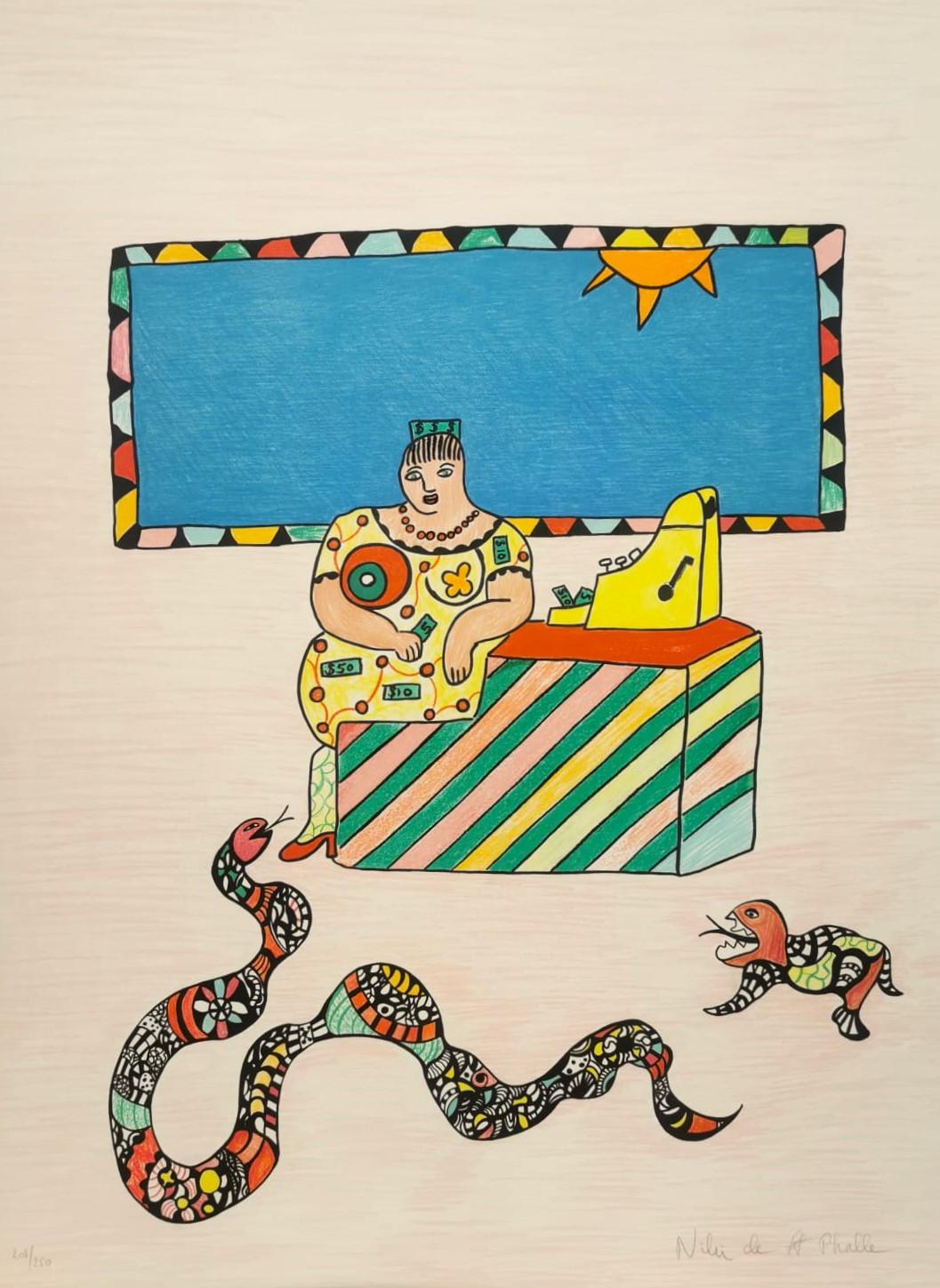 Niki de Saint Phalle Abstract Print - The Cashier 
